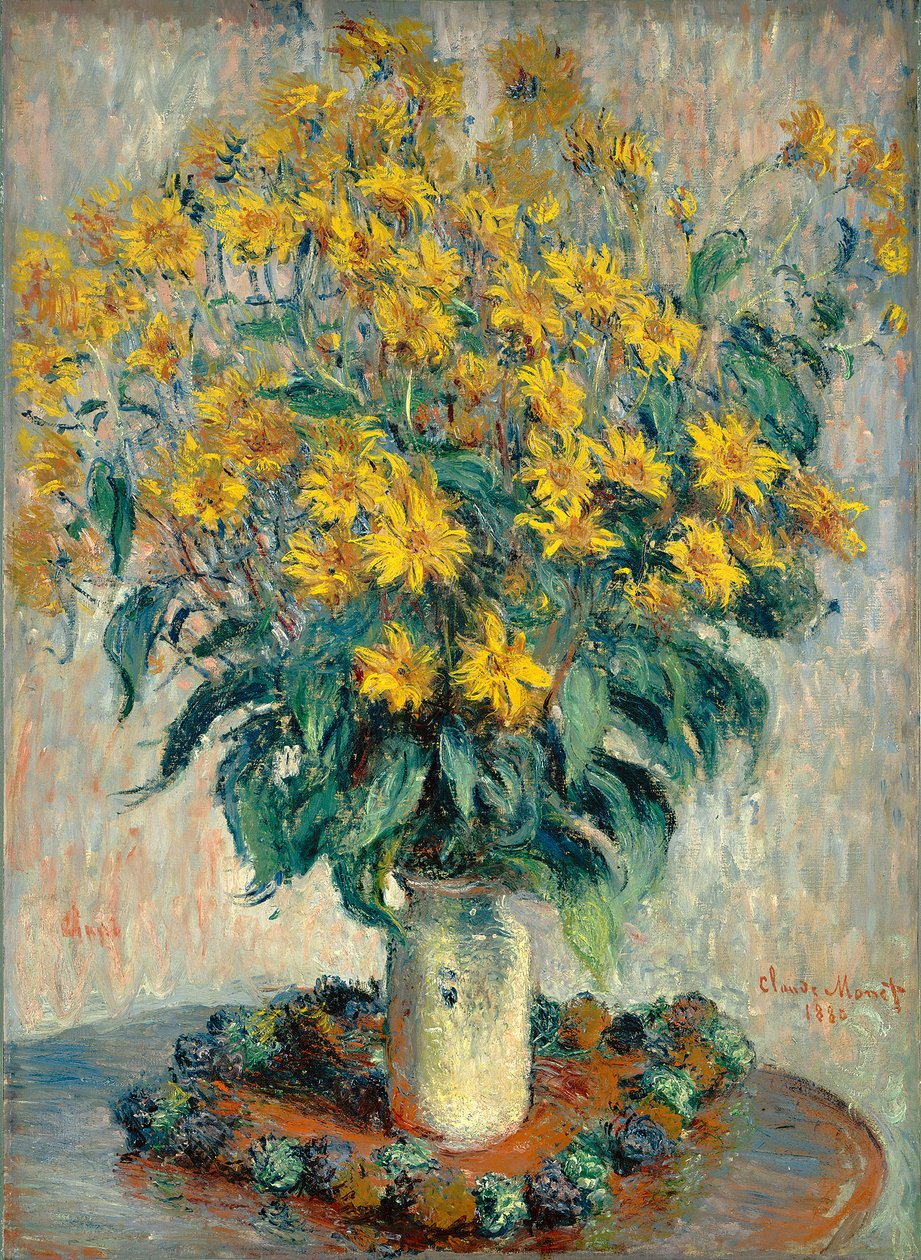 Jordärtskockablommor, 1880 av Claude Monet