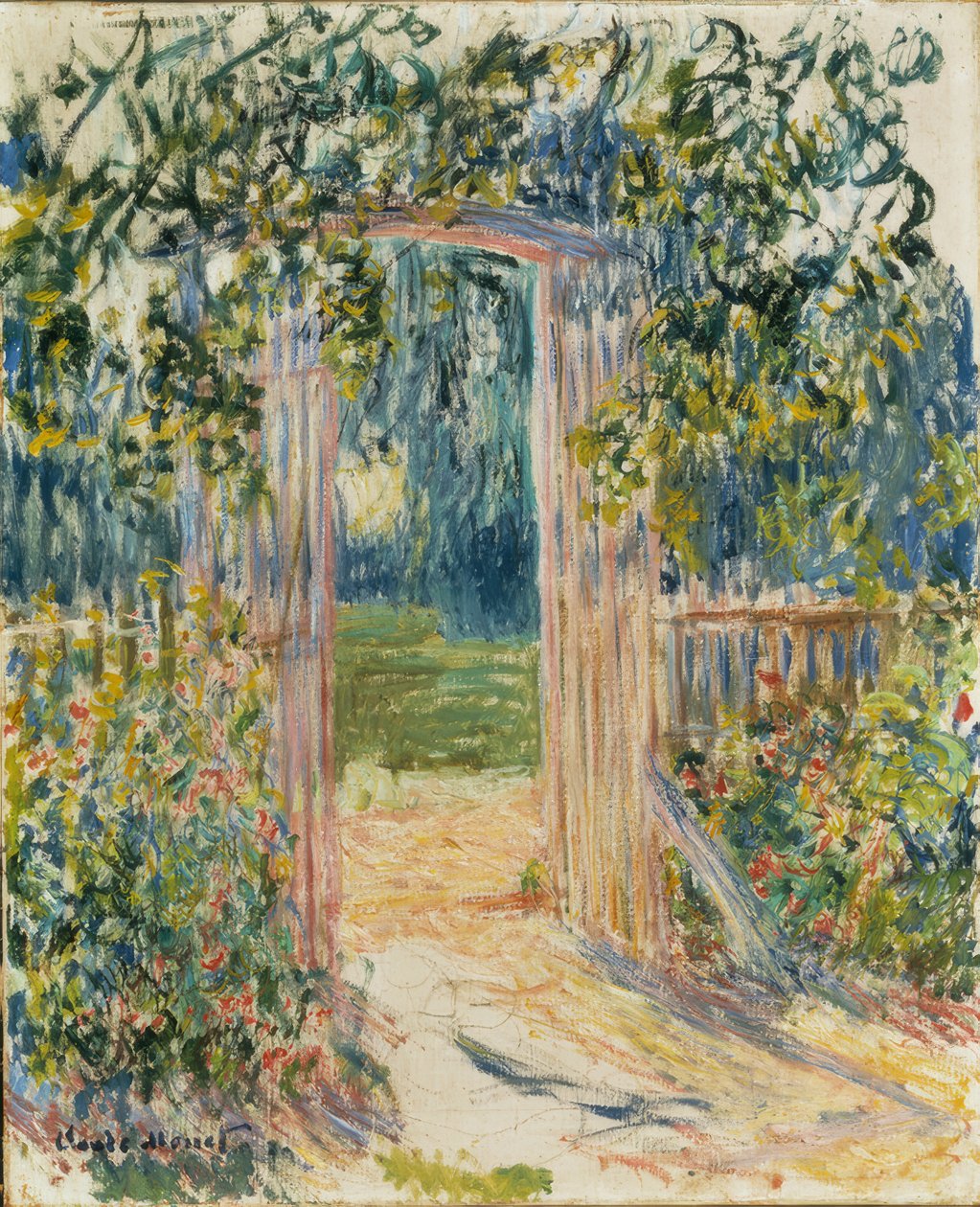 Trädgårdsgrinden, Vétheuil av Claude Monet