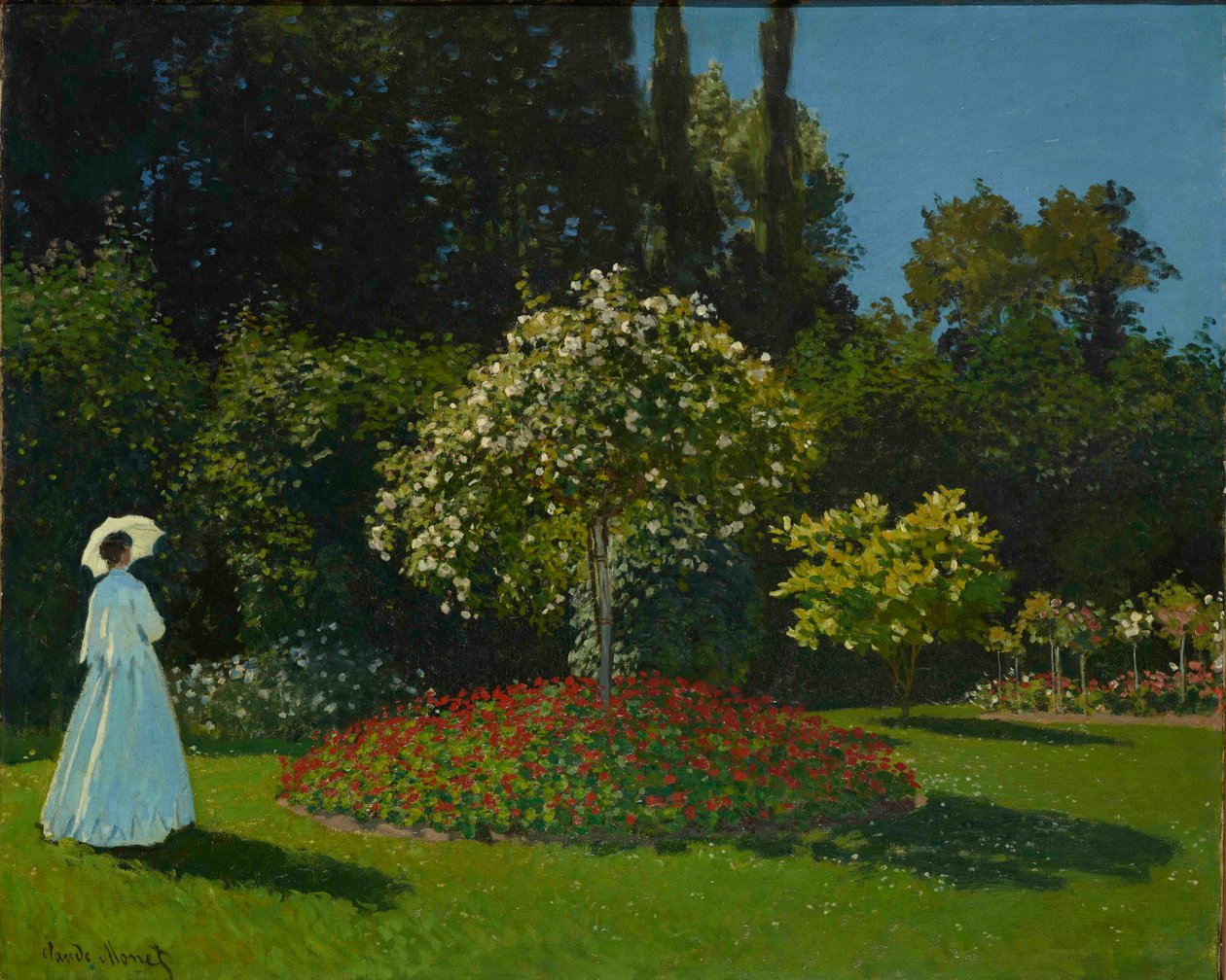 Lady in the garden av Claude Monet