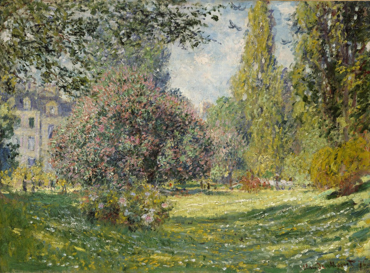 Landskap, Parc Monceau av Claude Monet