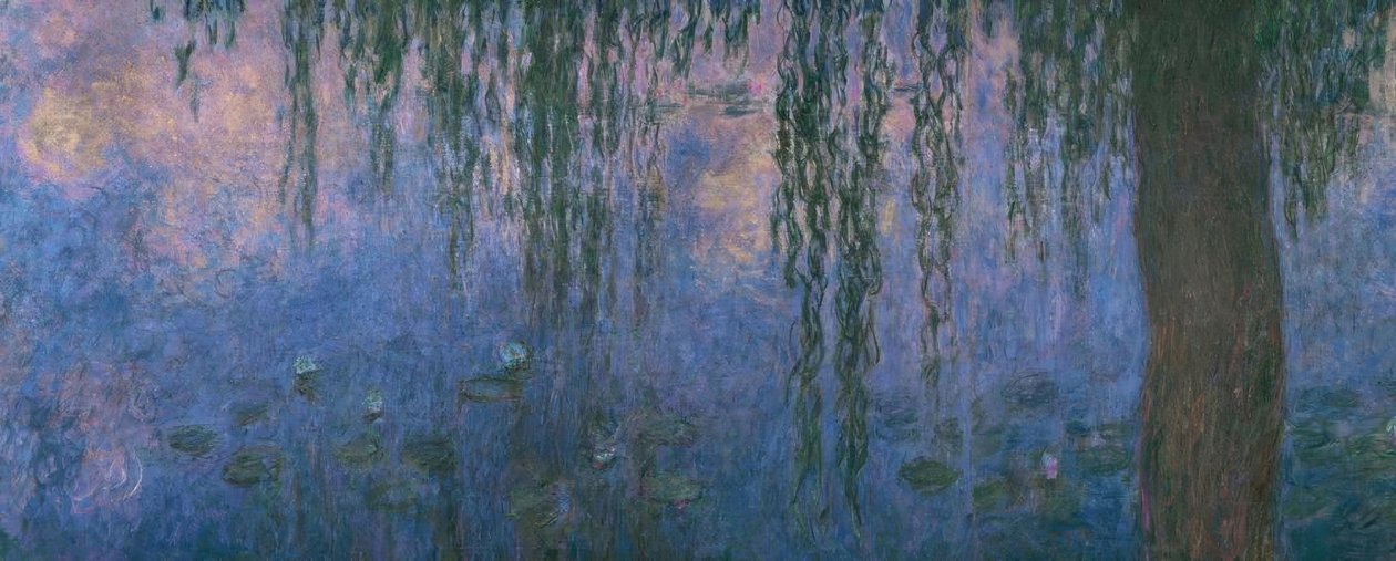 Näckrosdammen med vide, Le Matin aus pilar av Claude Monet