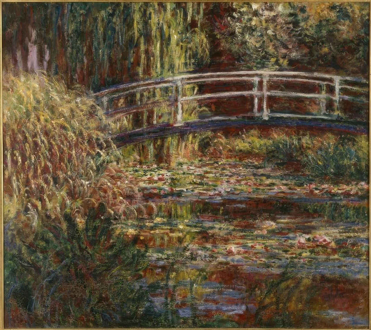 Dammen med näckrosor, rosa harmoni av Claude Monet