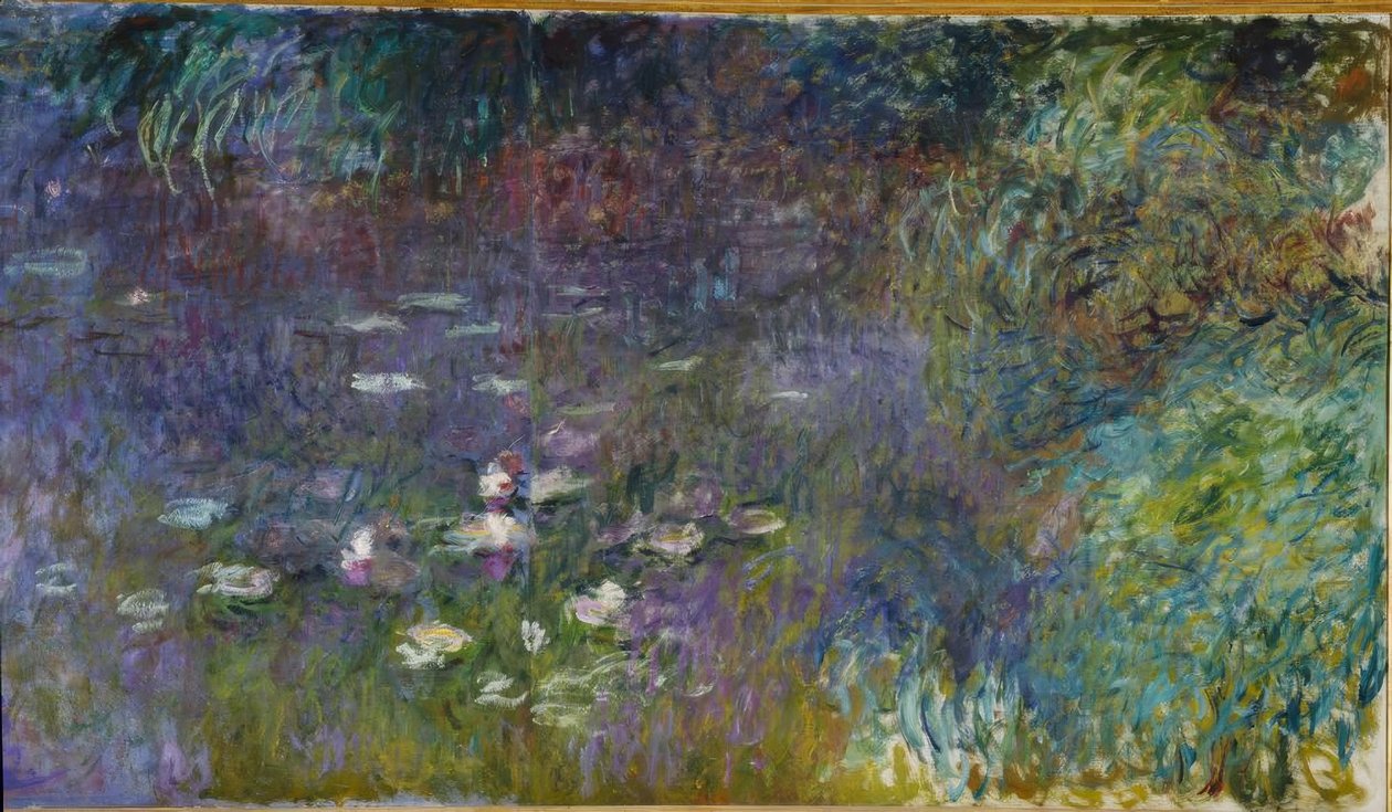 Nympheas-dammen utan pilar, morgon av Claude Monet