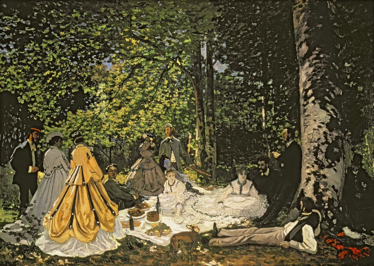 Lunch på gräset, 1865-1866 av Claude Monet