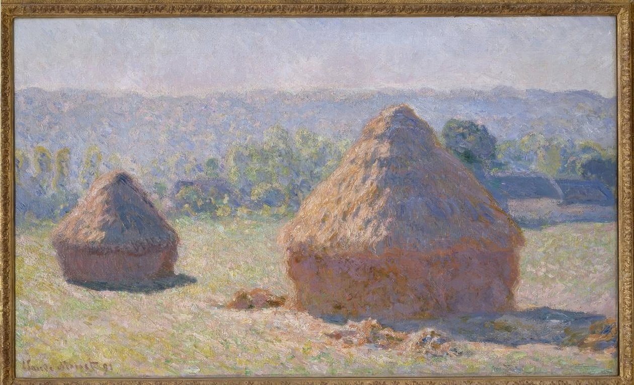 Kvarnstenen, sensommaren av Claude Monet
