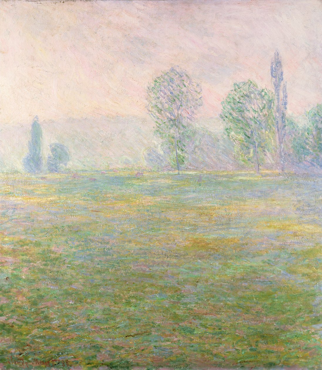 Enge i Giverny, 1888swed av Claude Monet