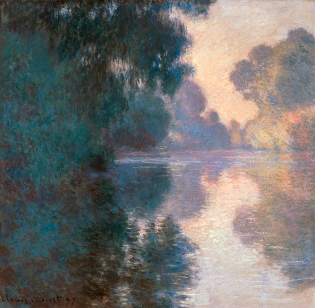 Poplars on the River Epte av Claude Monet