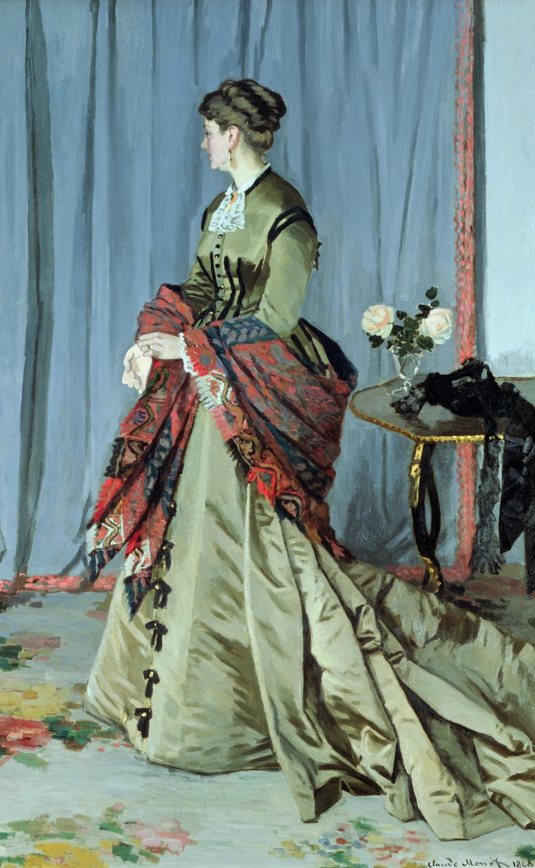 Porträtt av Madame Louis Joachim Gaudibert, 1868 av Claude Monet