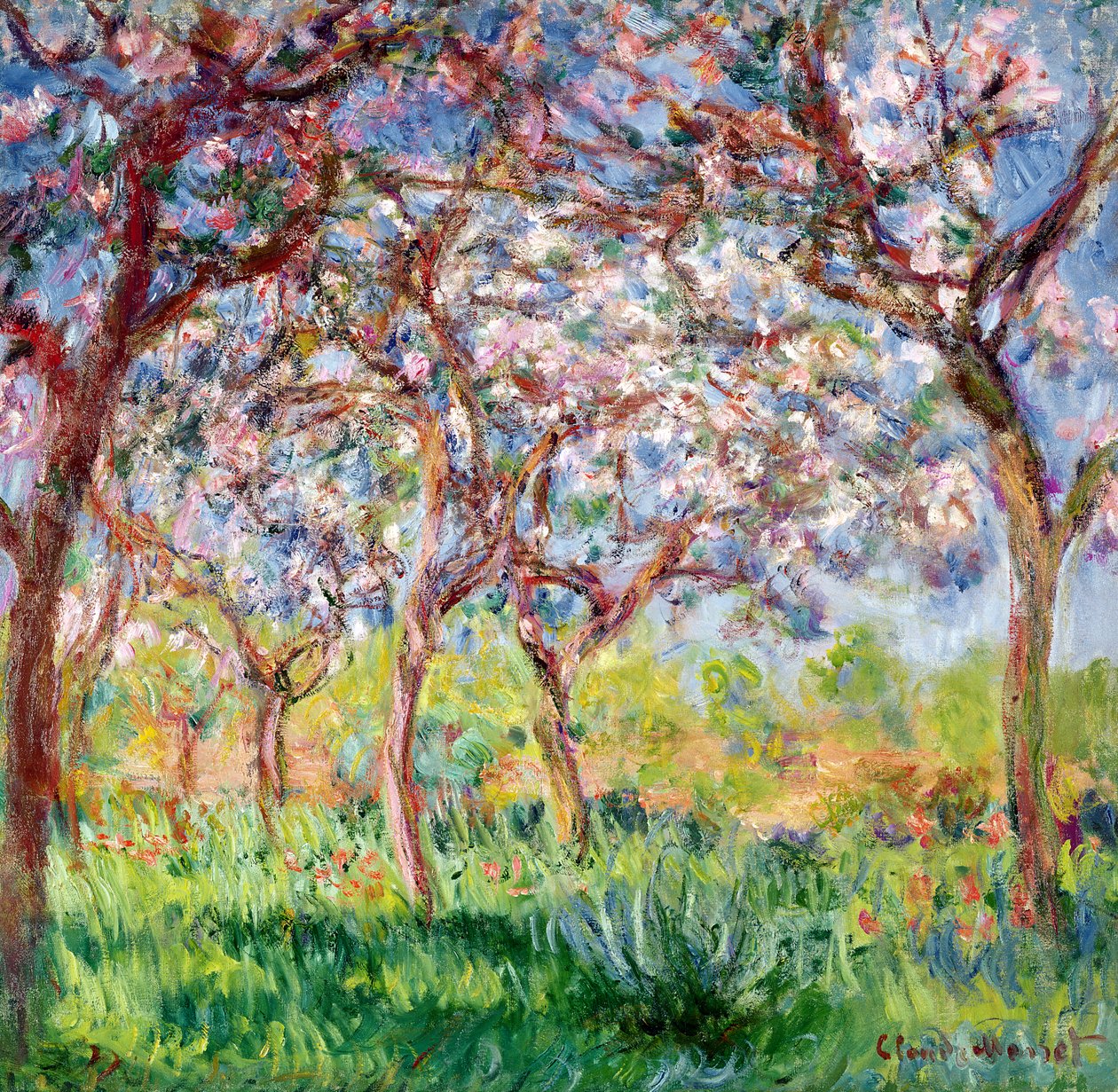 Printemps a Giverny, 1903 sverige av Claude Monet