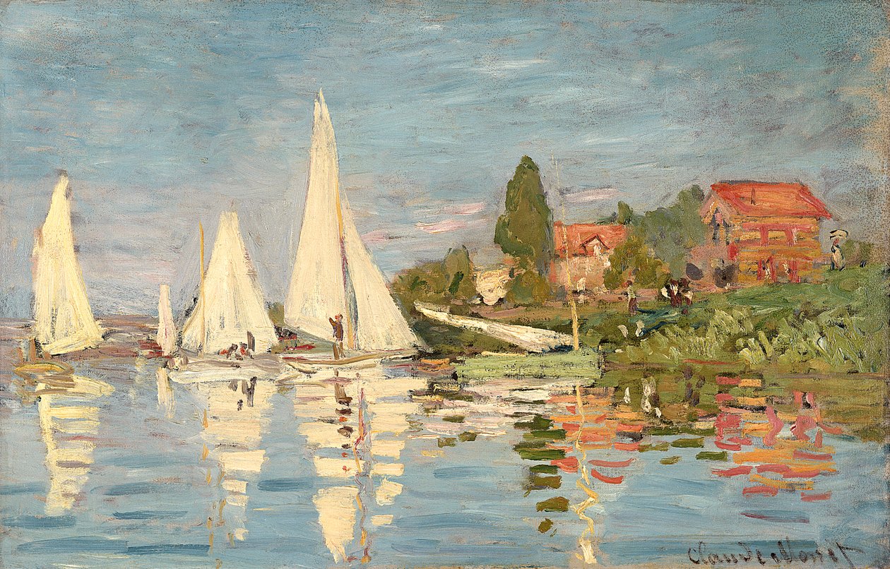 Regatta i Argenteuil, ca 1872 av Claude Monet
