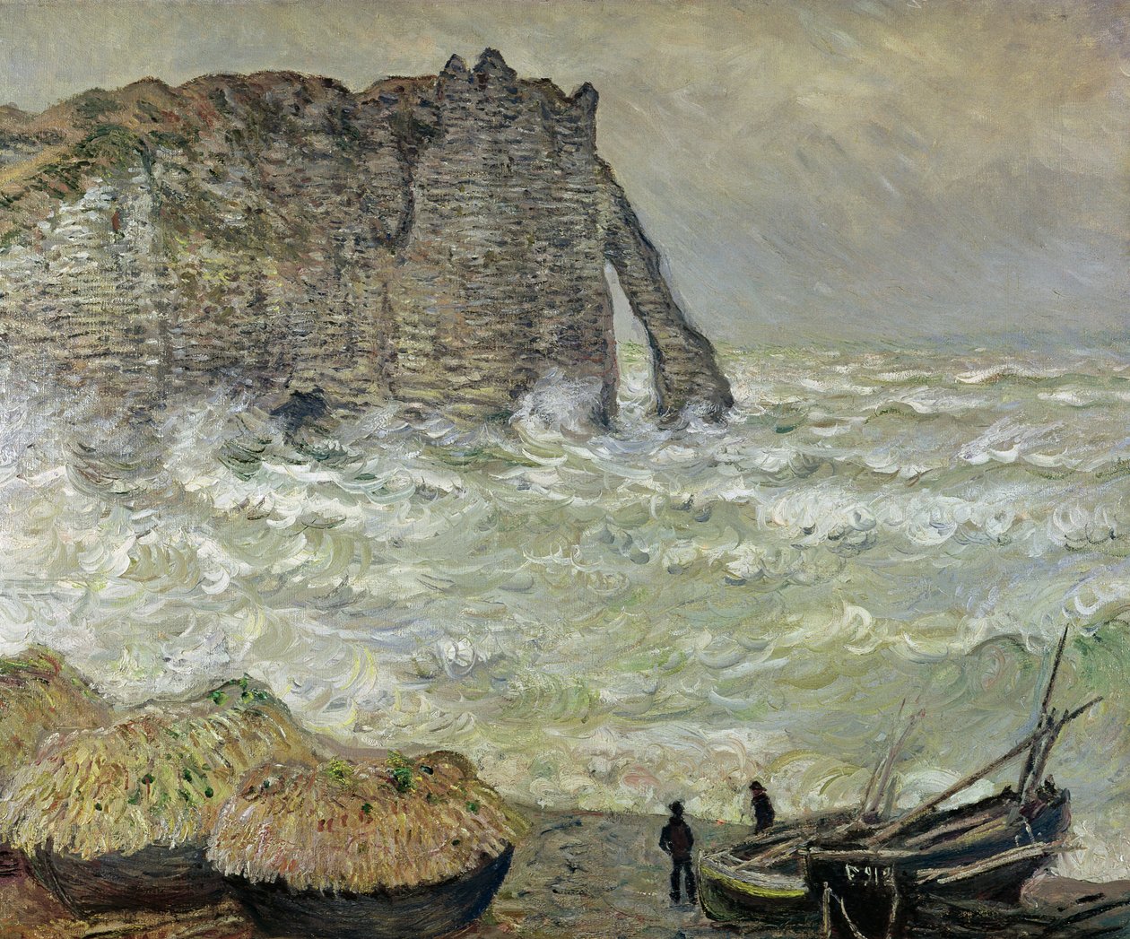 Grovt hav vid Etretat, 1883 av Claude Monet