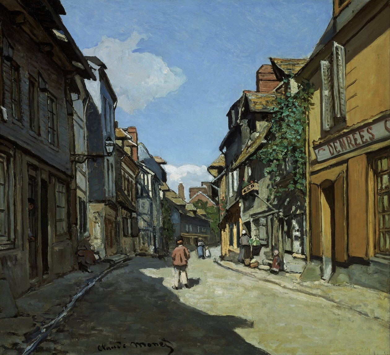 Rue de la Bavole, Honfleur av Claude Monet