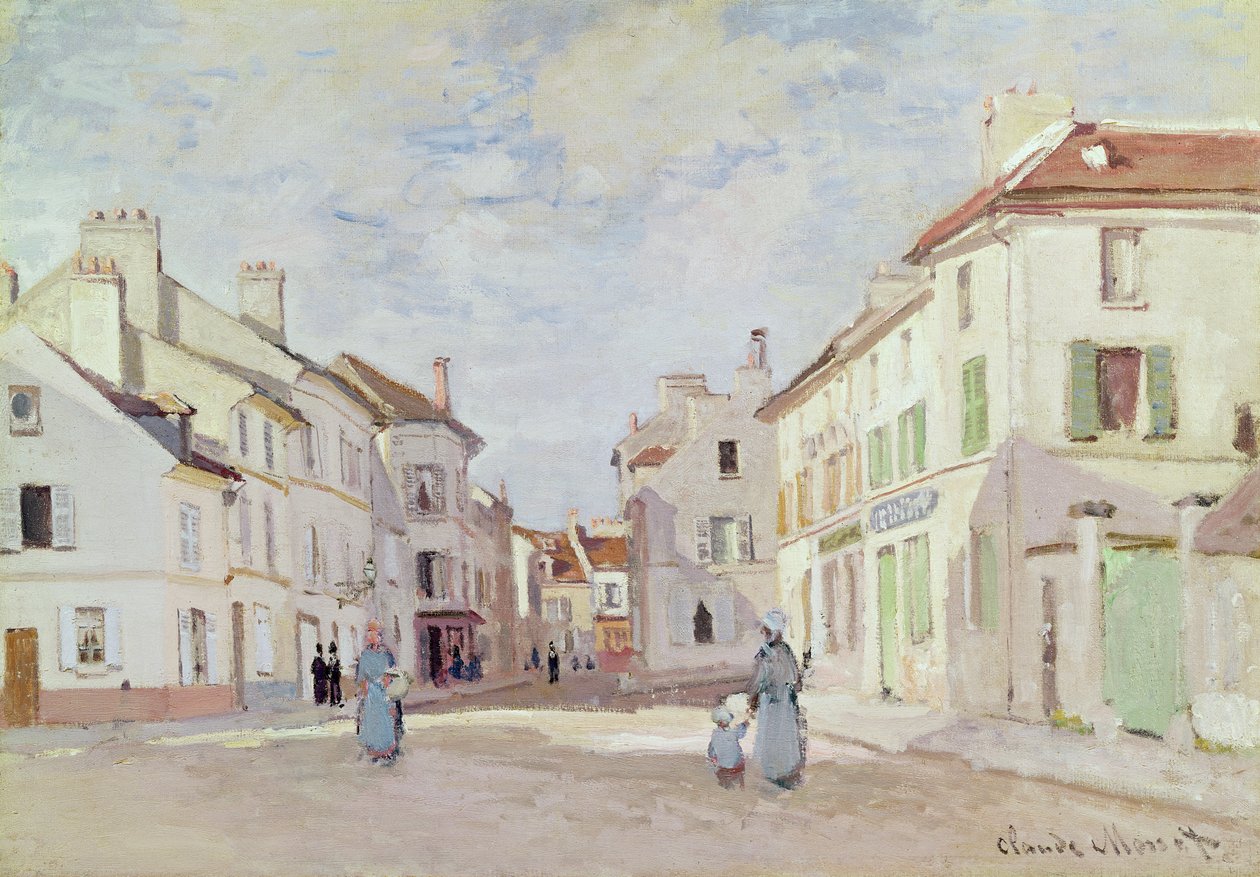 Rue de la Chaussee vid Argenteuil av Claude Monet