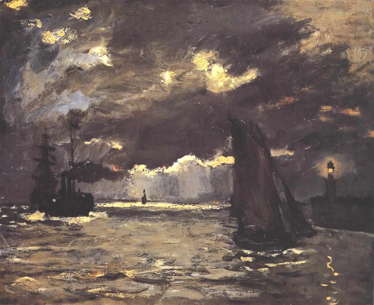 Seelandschaft Nachteffekt av Claude Monet