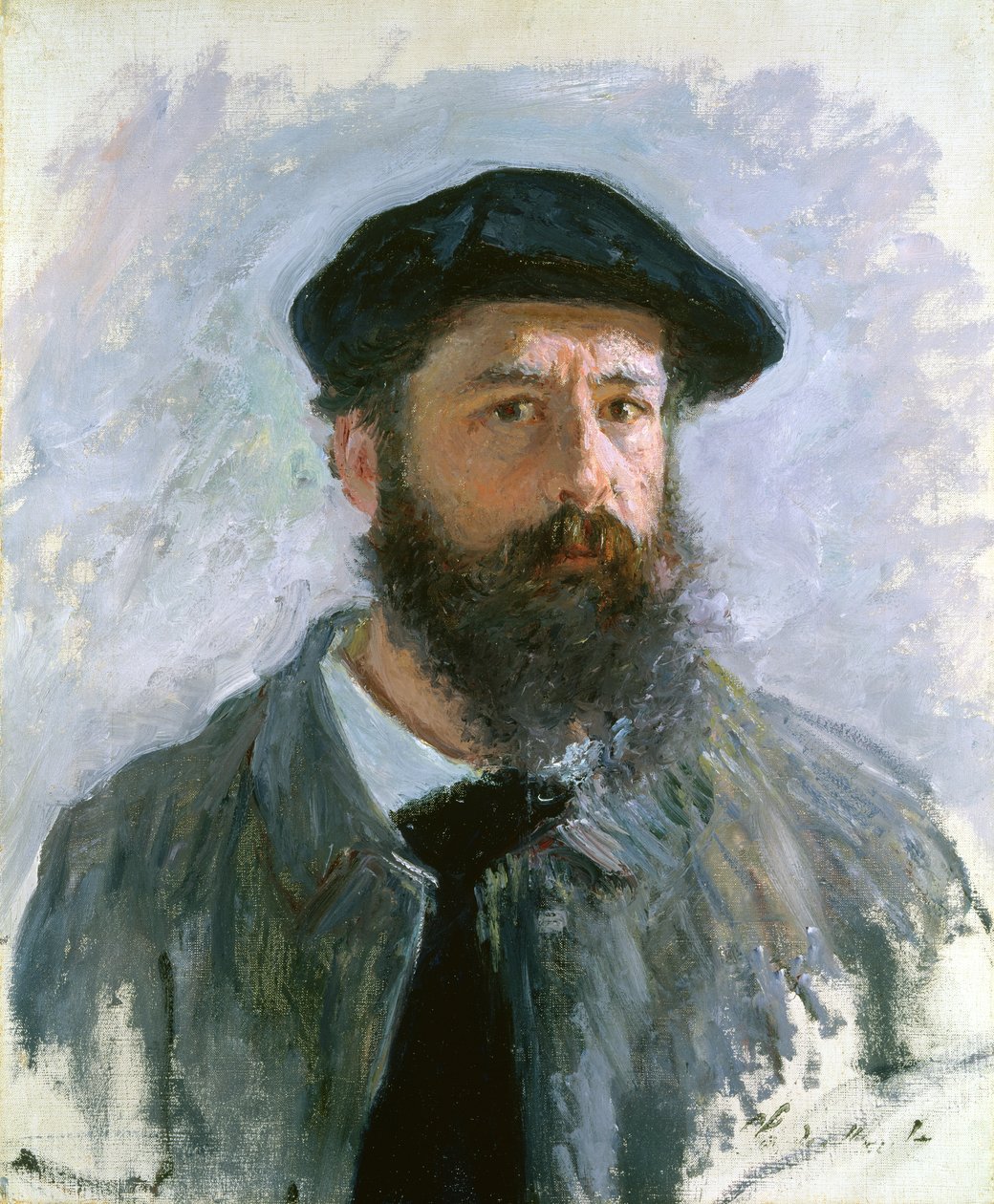 Självporträtt med basker, 1886 av Claude Monet