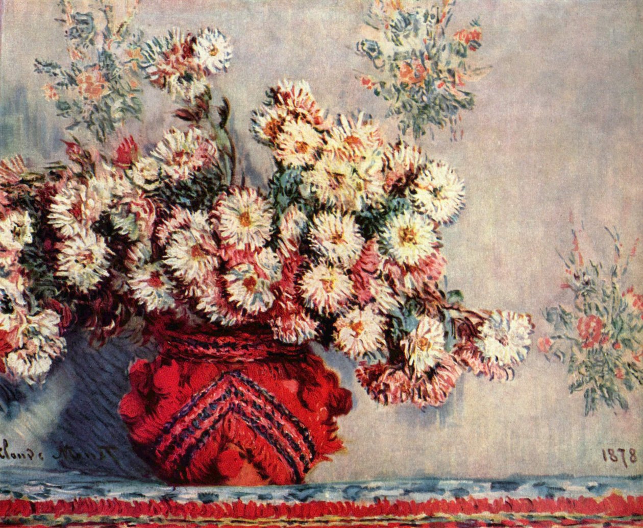 Stilleben mit Chrysanthemen av Claude Monet