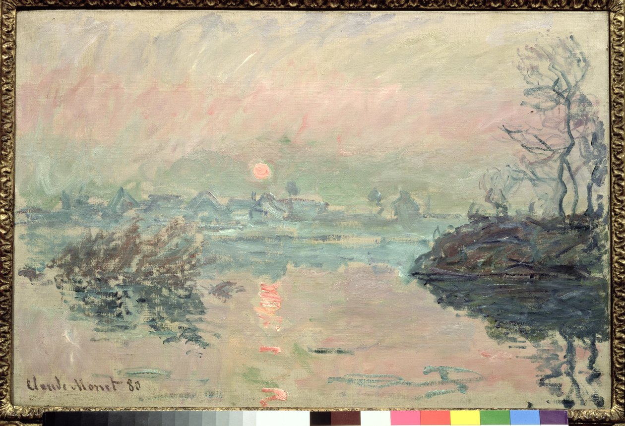 Solnedgång, 1880 av Claude Monet