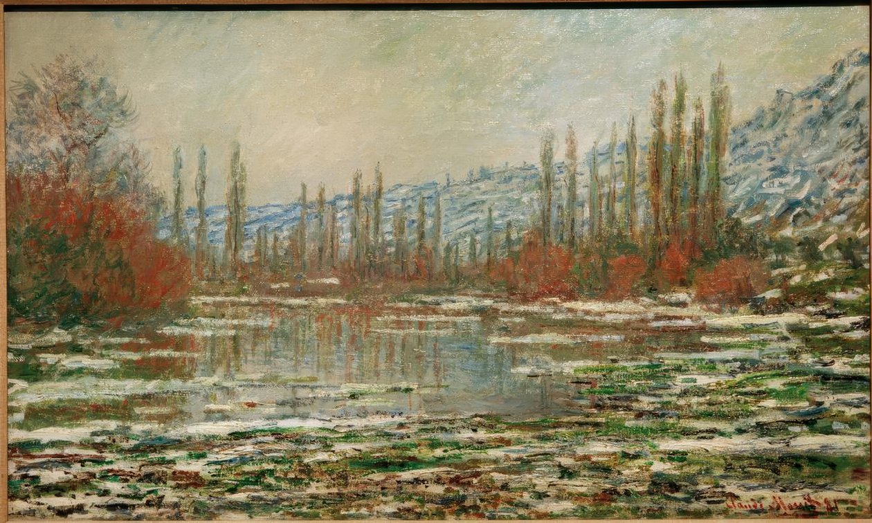 Tauwetter i Vétheuil av Claude Monet