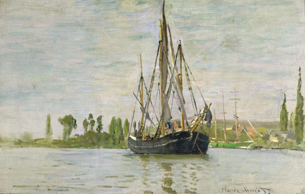 Chasse-Marée vid ankare, ca 1871-72 av Claude Monet