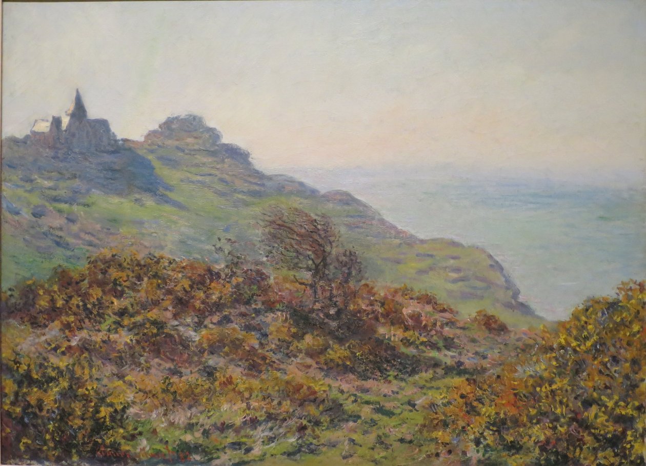 Varengeville kyrkan och Gorge of Moutiers passerar av Claude Monet