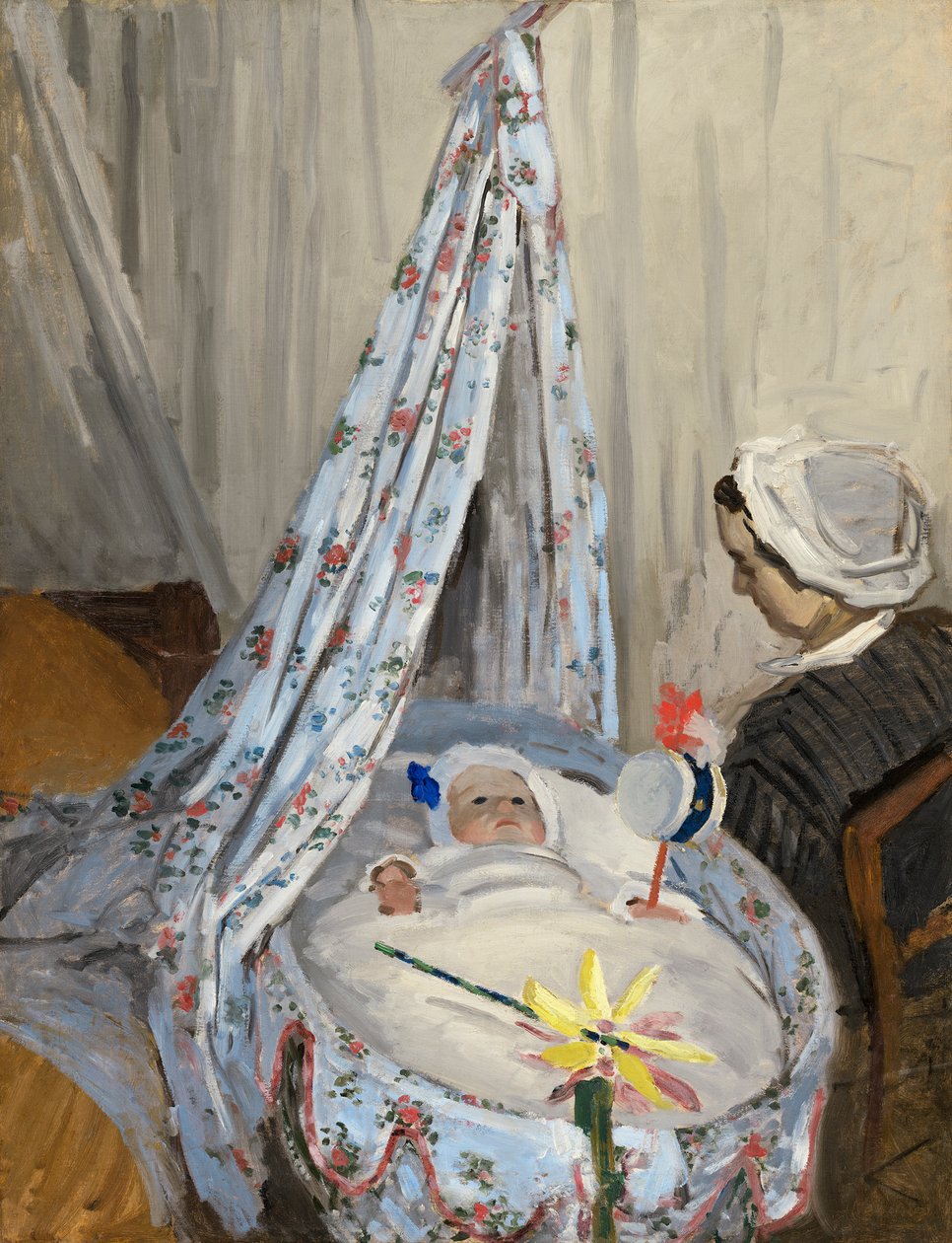 Vaggan, Camille med konstnärens son Jean, 1867 av Claude Monet