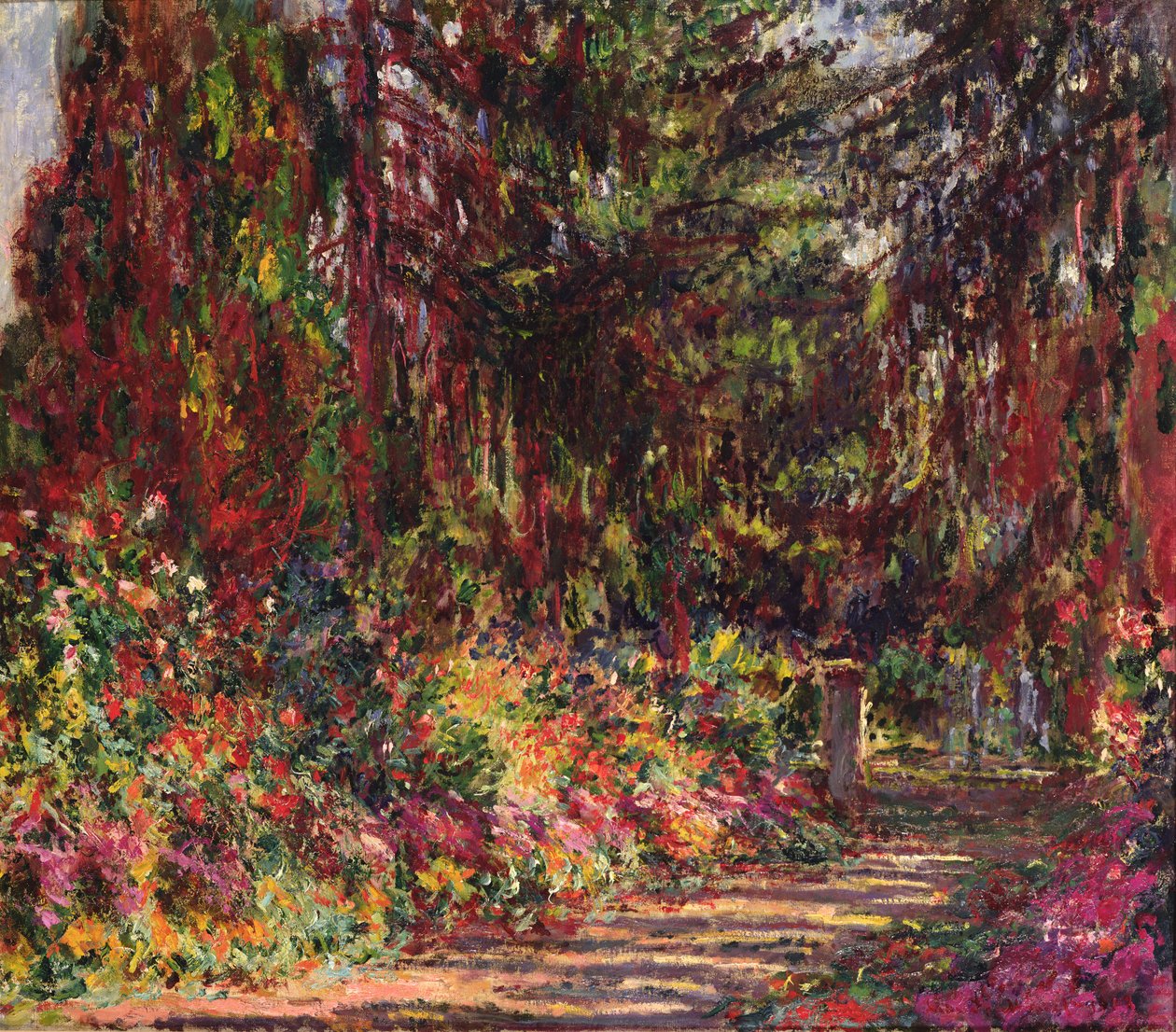 Trädgårdsgången i Giverny, 1902 av Claude Monet