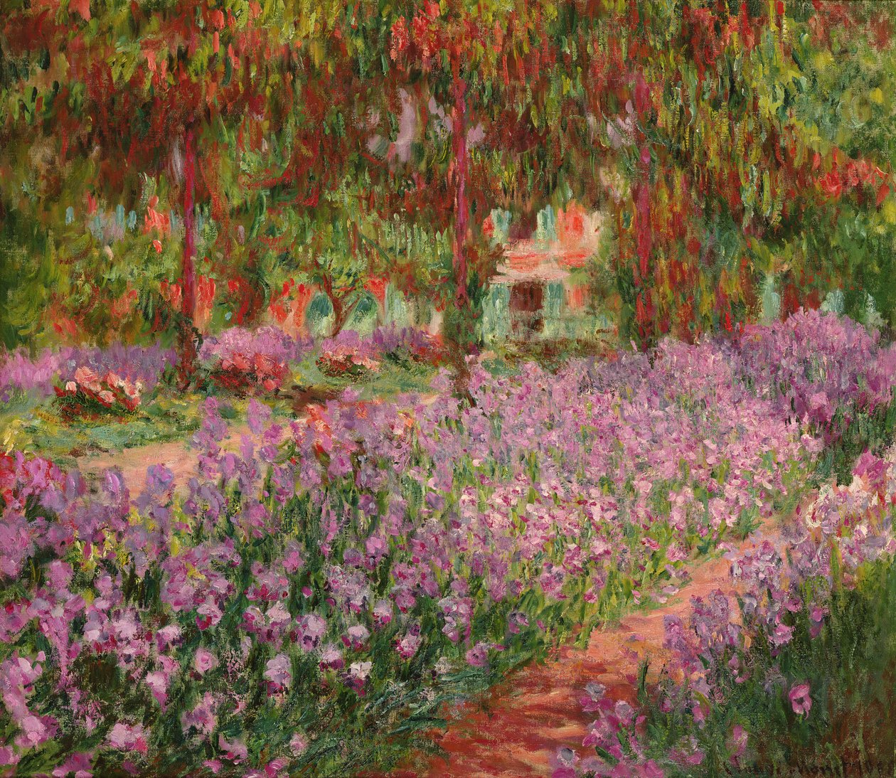 Trädgården i Giverny, 1900 av Claude Monet