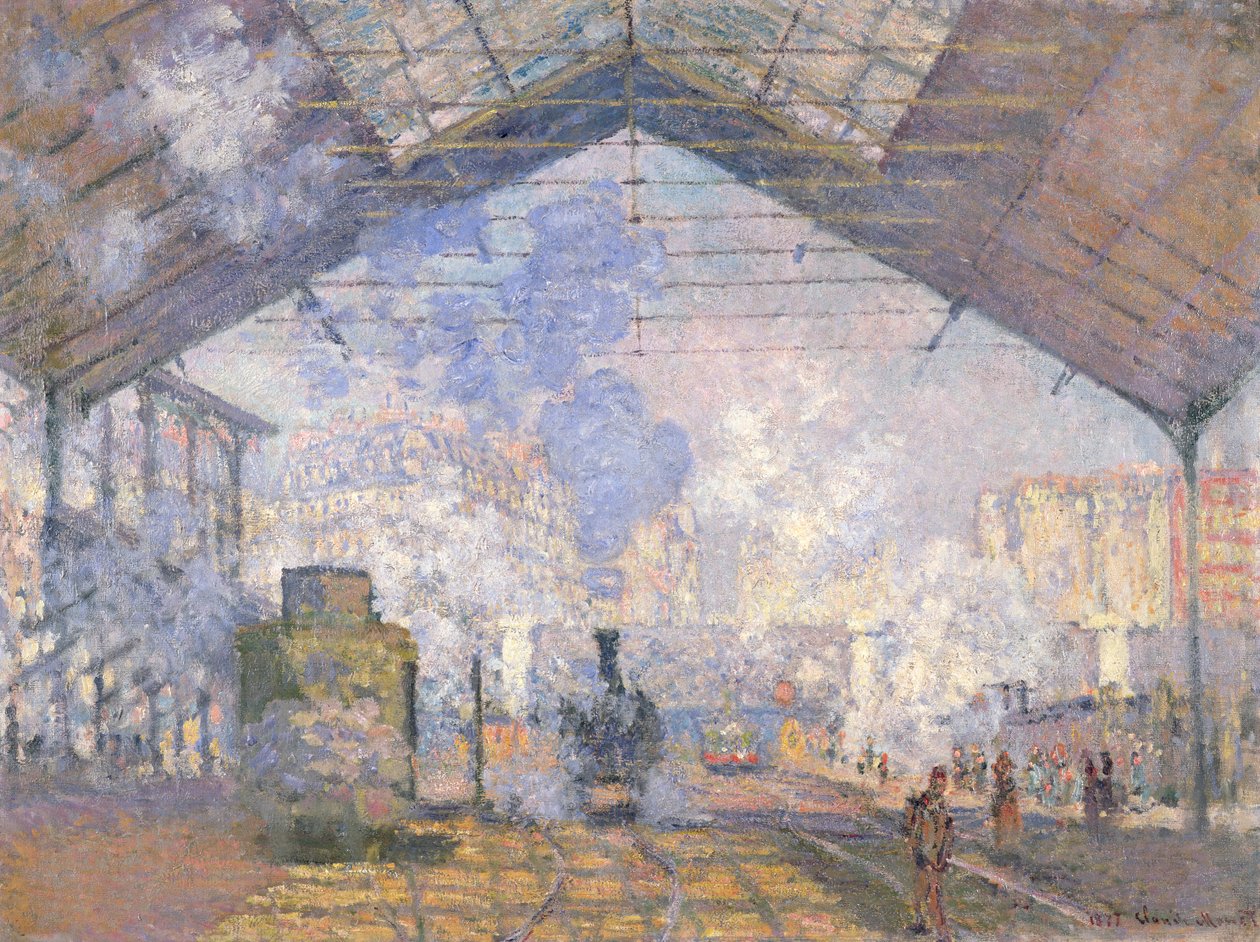 Gare St. Lazare, 1877 av Claude Monet