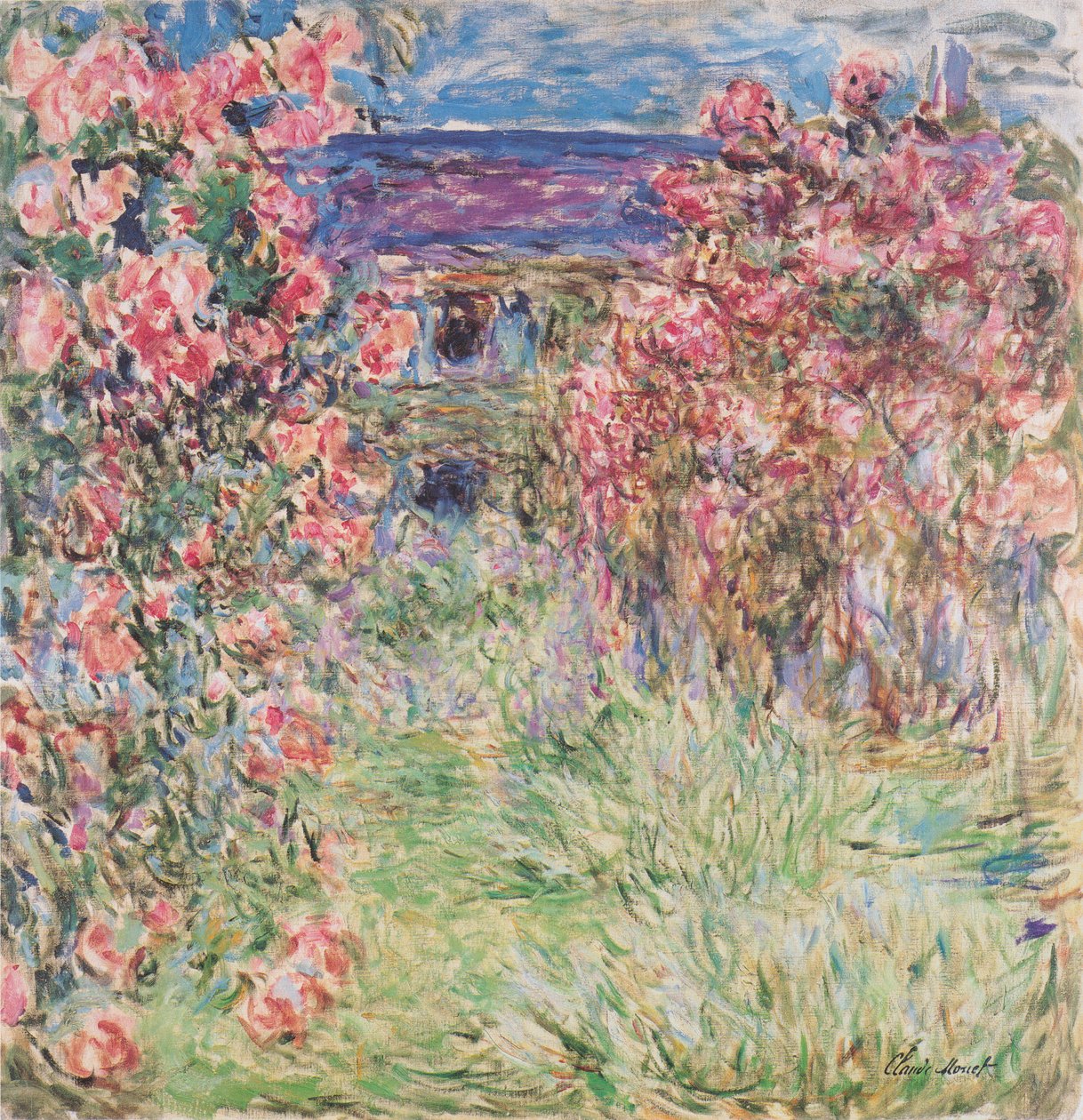 Huset bland rosorna av Claude Monet