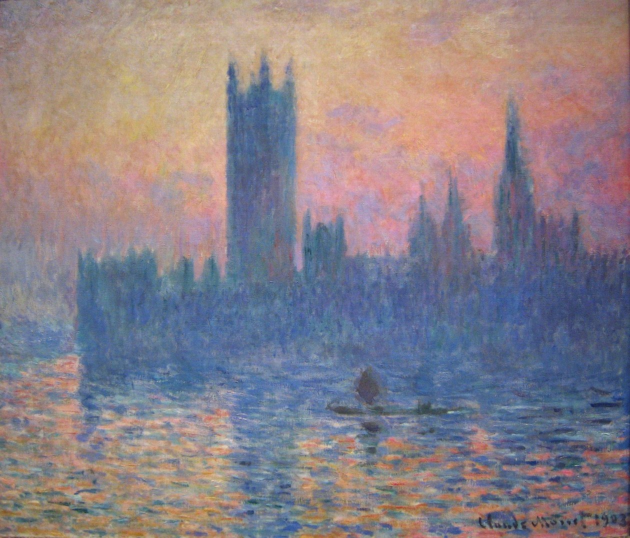 The Houses of Parliament, Sunset av Claude Monet