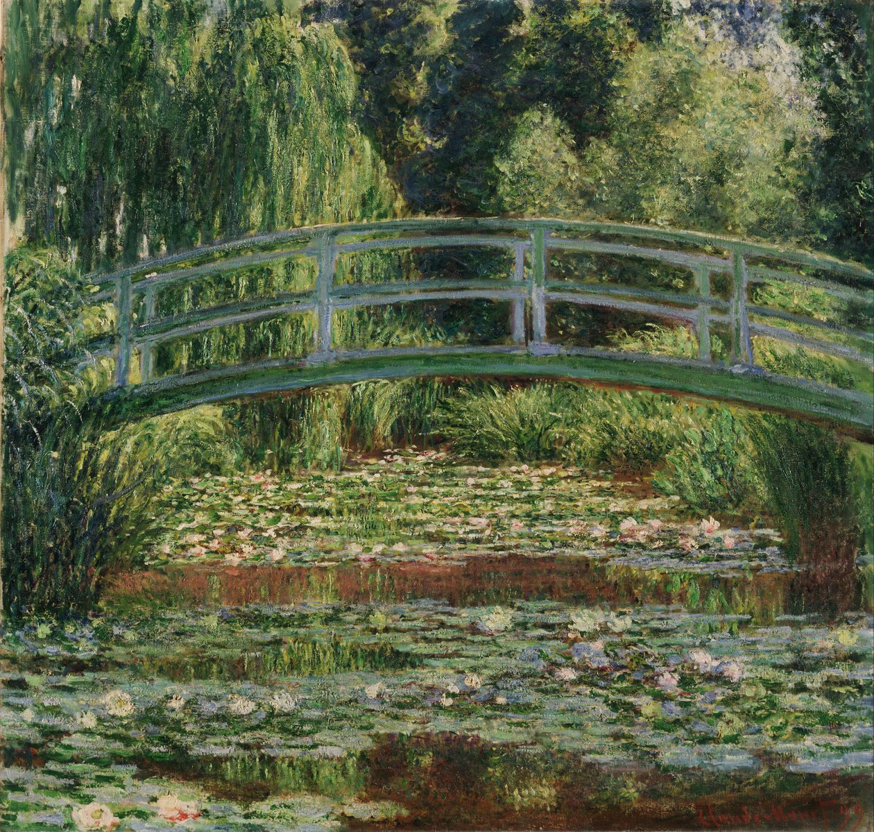 Den japanska gångbron och näckrospoolen, Giverny av Claude Monet