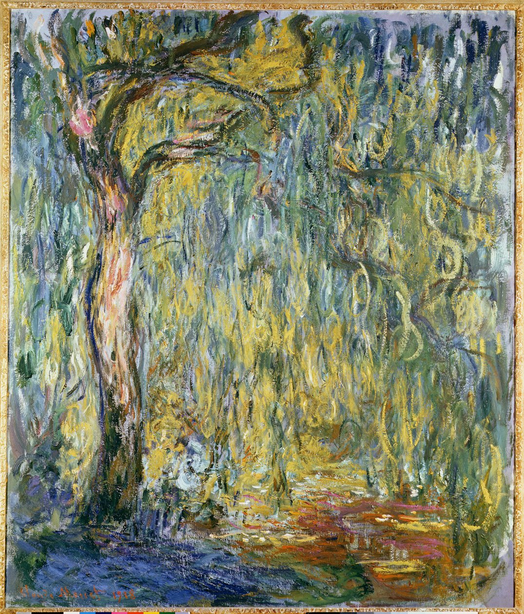 Den stora pilen i Giverny, 1918 av Claude Monet