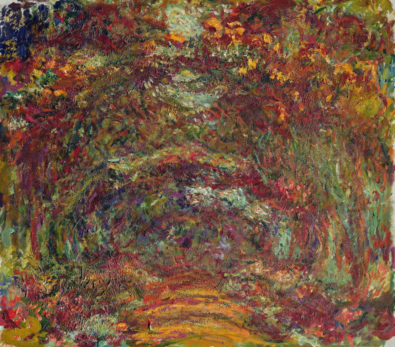 Rosenvägen, Giverny, 1920-22 av Claude Monet