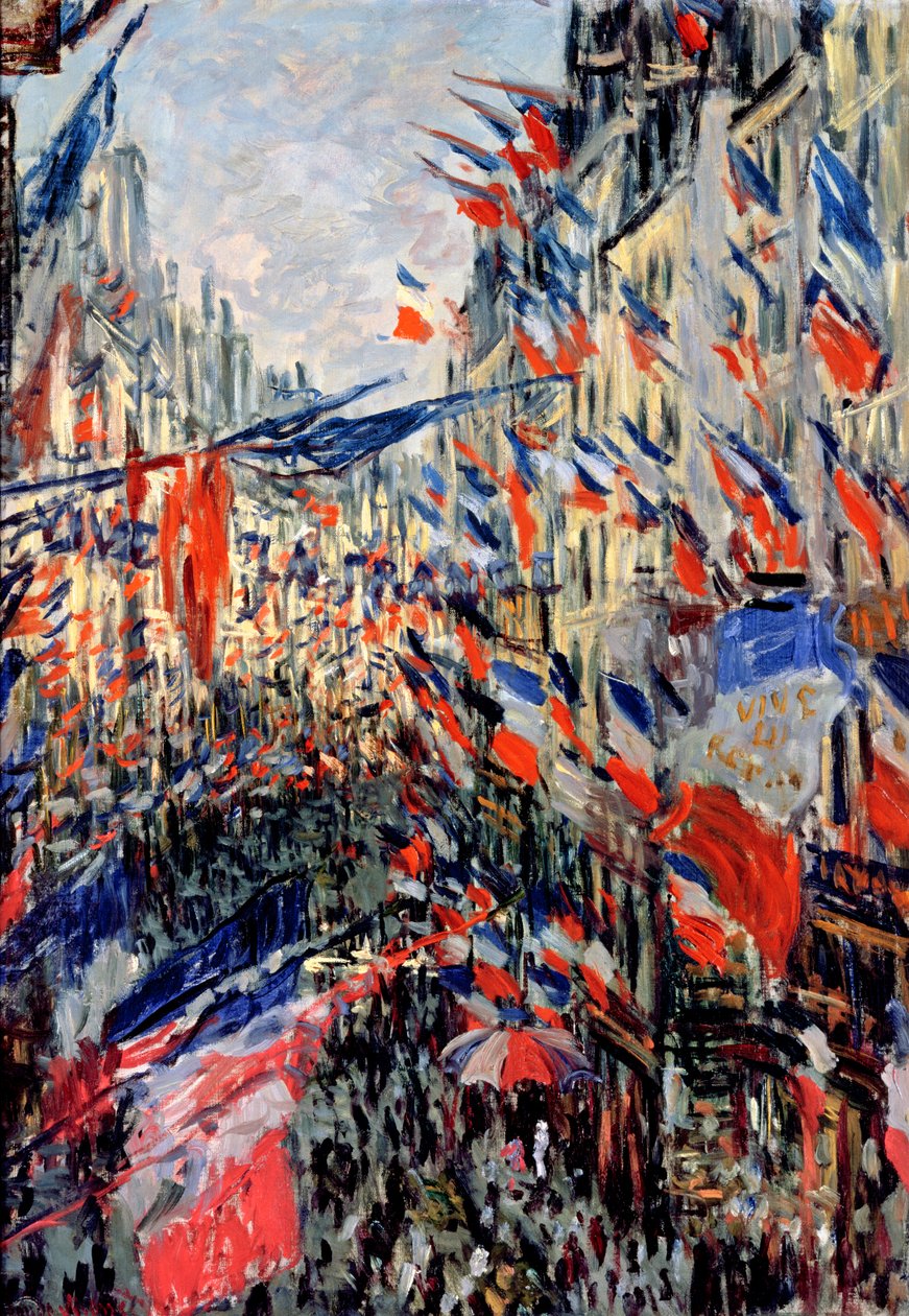 Rue Saint-Denis, firande den 30 juni 1878 av Claude Monet