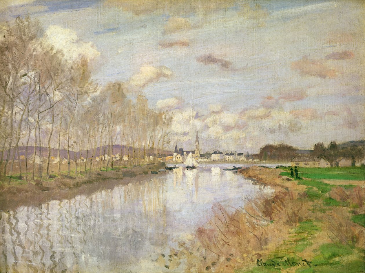 Yachten i Argenteuil, 1875 av Claude Monet