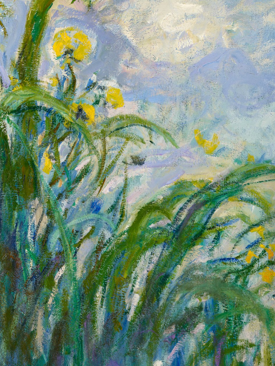 Den gula irisen detalj av 154652 olja på duk av Claude Monet