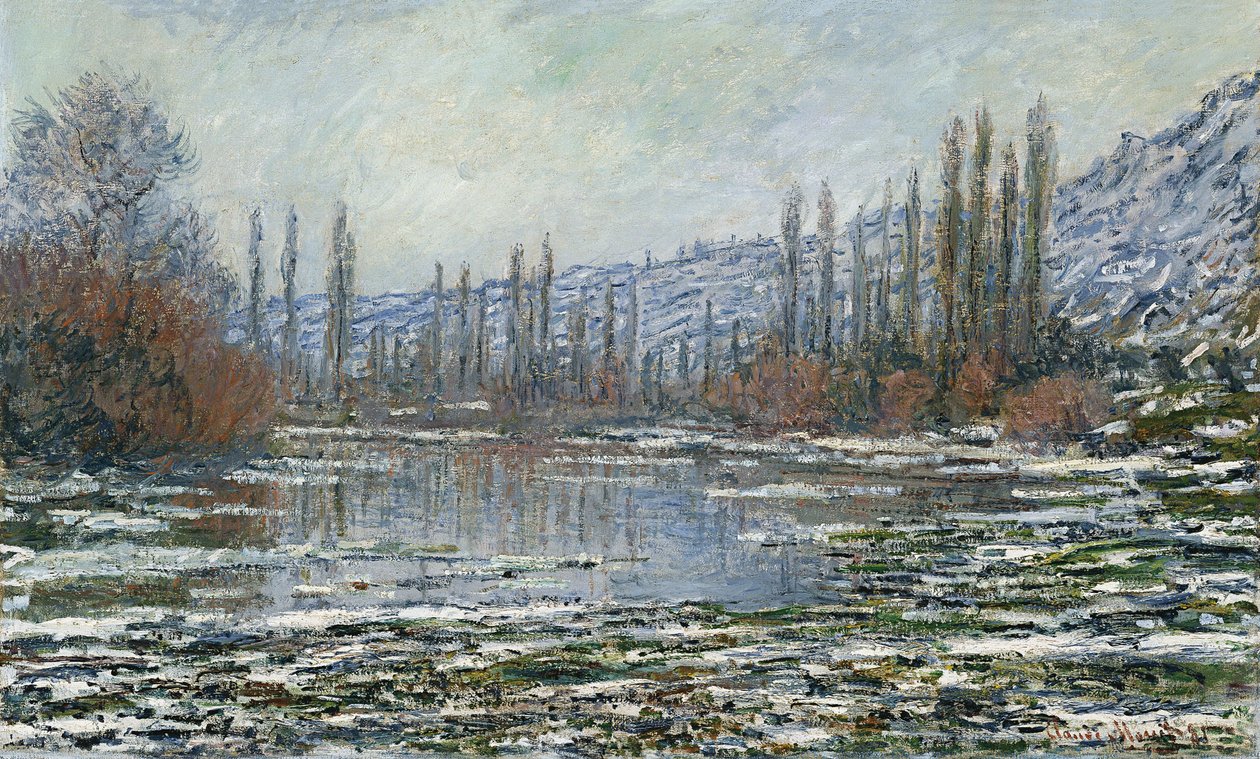 The thaw at Vetheuil av Claude Monet