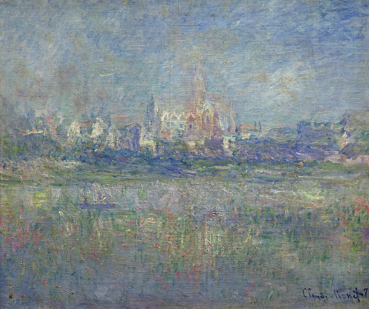 Vetheuil i dimman, 1879 av Claude Monet