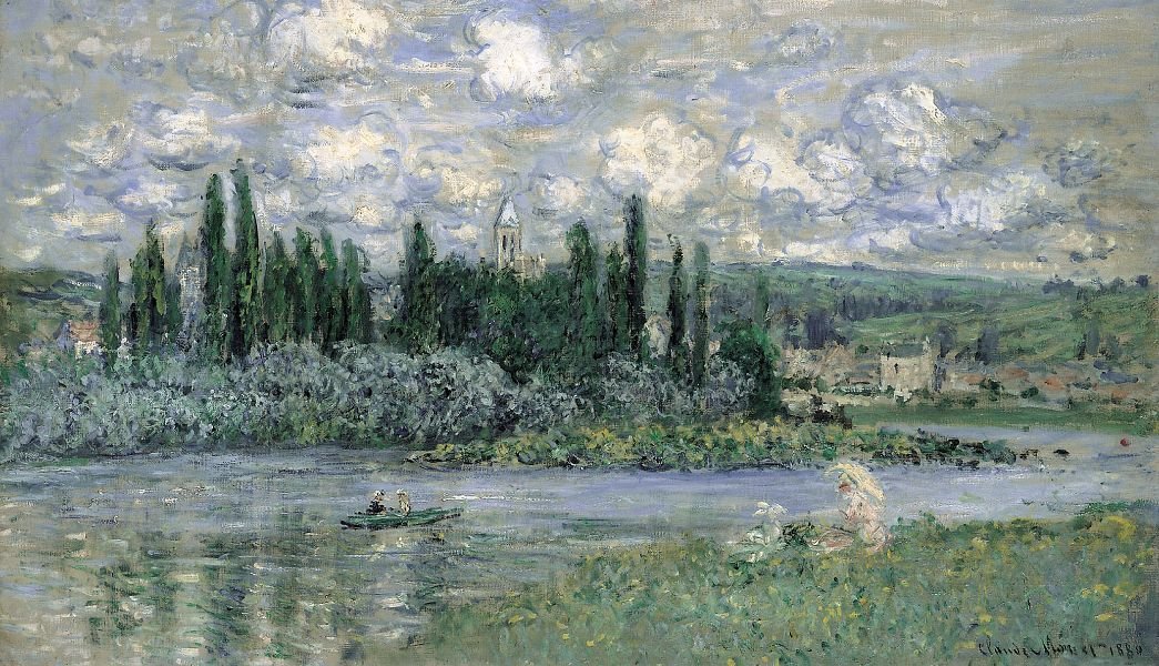 View of Vetheuil sur Seine av Claude Monet