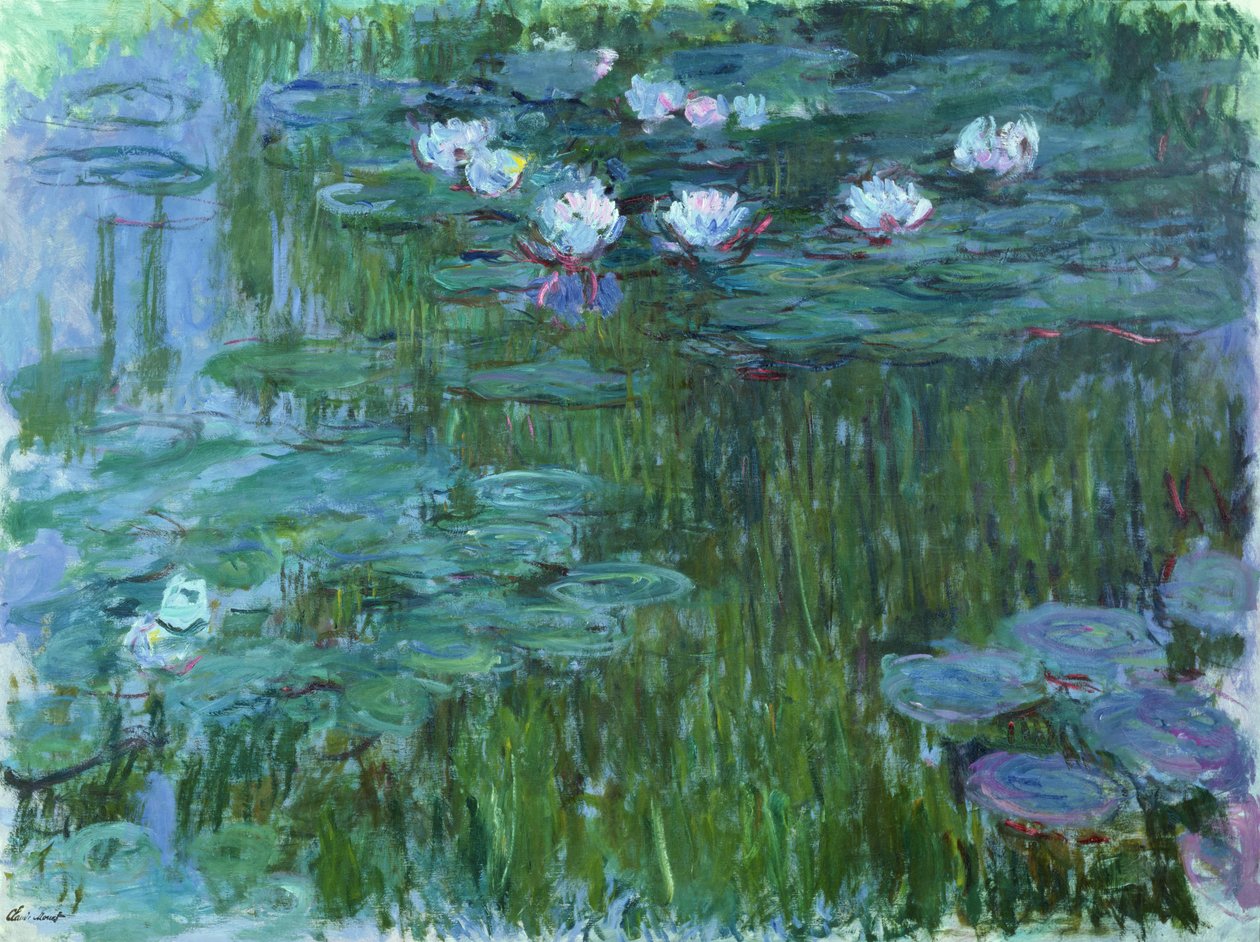 Vattenliljor, 1914-17 (se detalj 158601) av Claude Monet