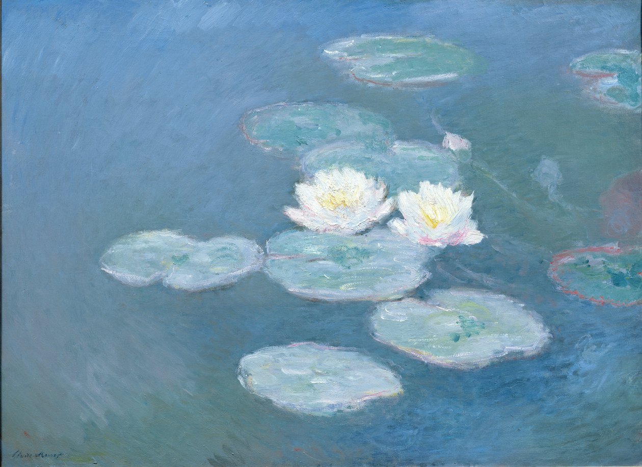 Vattenliljor, kväll (se detalj 382333) av Claude Monet