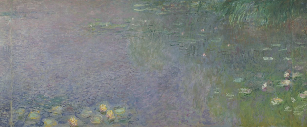 Näckrosor: Morgon, 1914-18 (mitten höger sektion) av Claude Monet