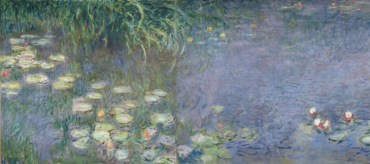 Näckrosor: Morgon, 1914-18 (vänster sektion) av Claude Monet