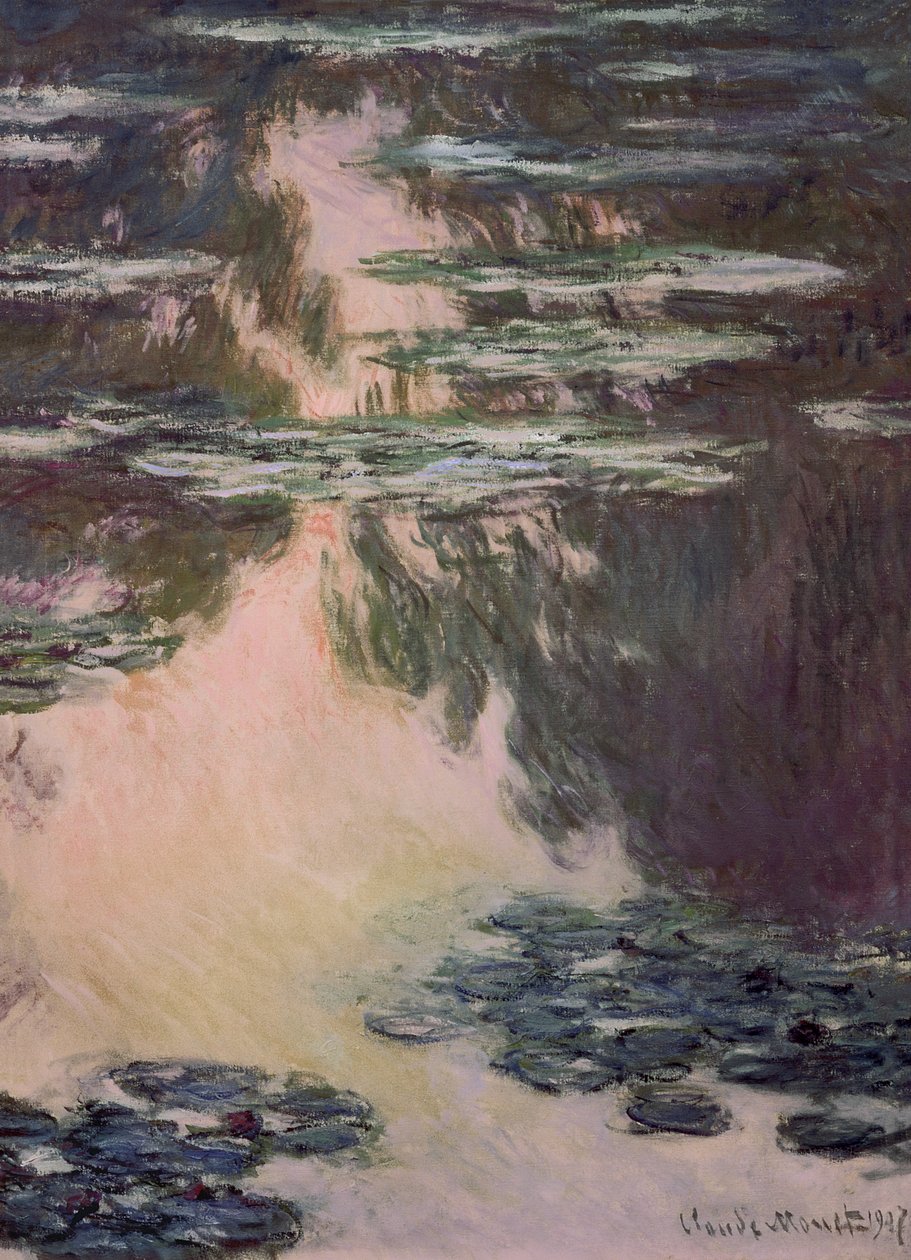 Näckrosor med gråtpilar, 1907 av Claude Monet