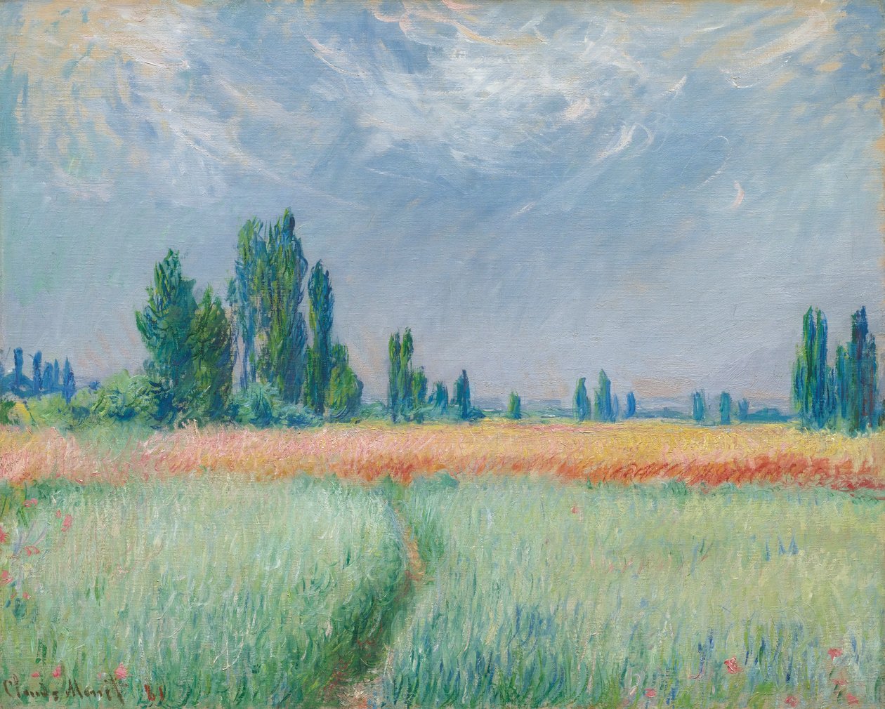 Weizenfeld av Claude Monet