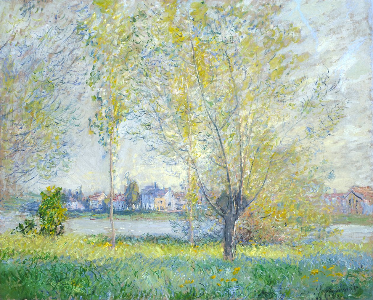 Willows at Vetheuil, 1880 av Claude Monet