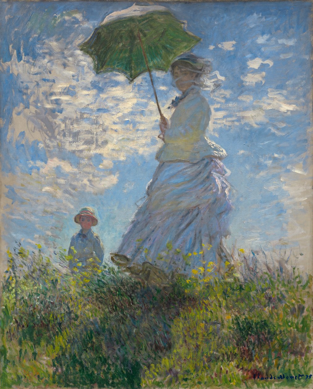 Kvinna med en parasoll av Claude Monet