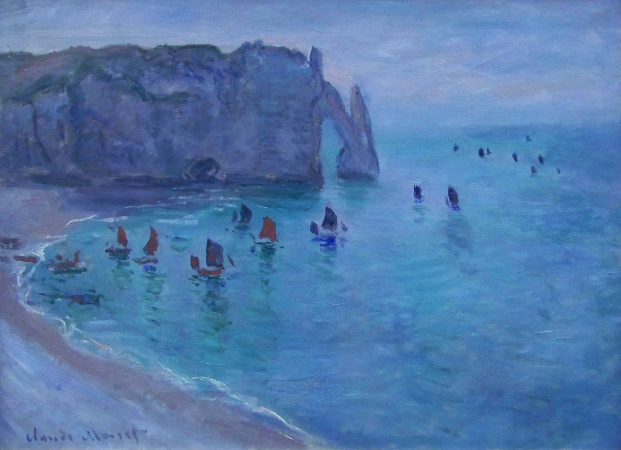 Étretat, la Porte dAval av Claude Monet