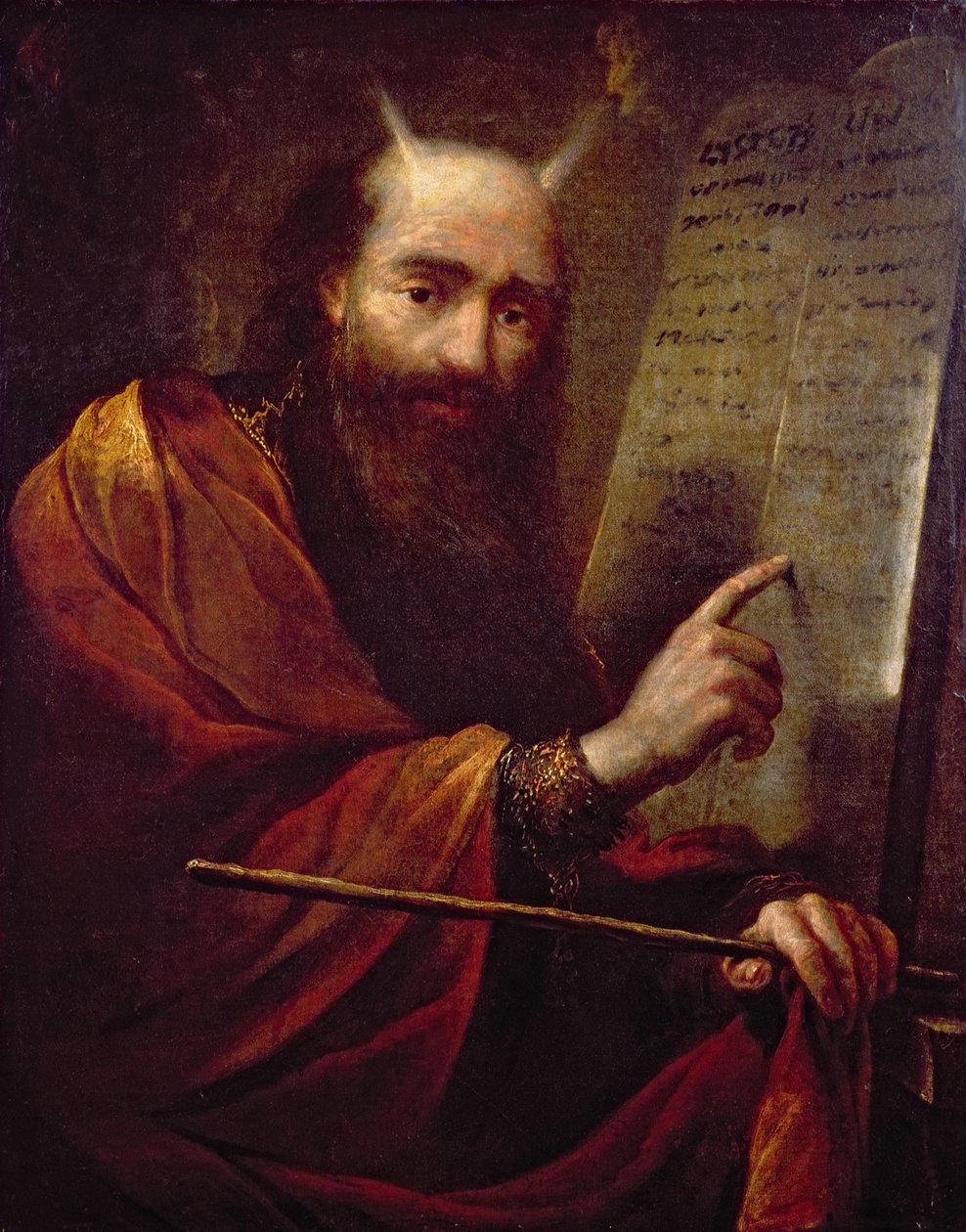 Moses och lagens tavlor av Claude Vignon