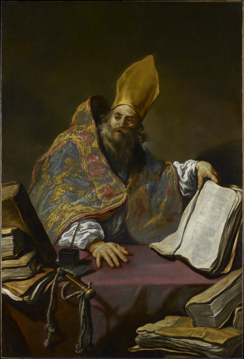 Saint Ambrose av Claude Vignon